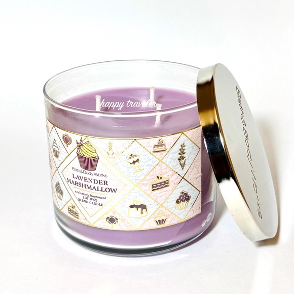 LAVENDER MARSHMALLOW 3 Wick Candle - Picture 2 of 3